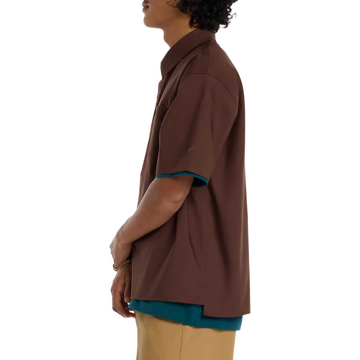 New Balance Numeric Button Up Shirt - Pumpernickel - Image 3