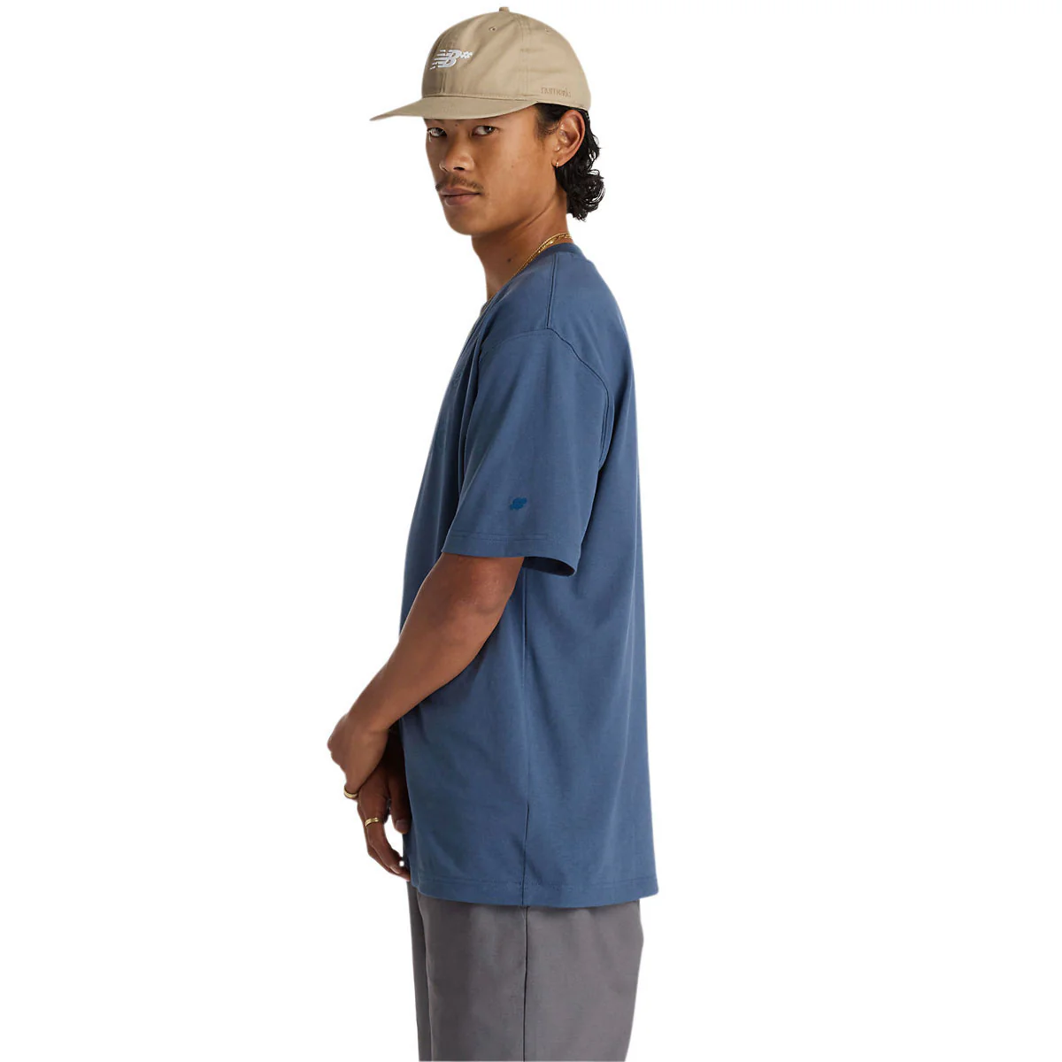 New Balance Numeric Cotton T-Shirt - Blue - Image 3