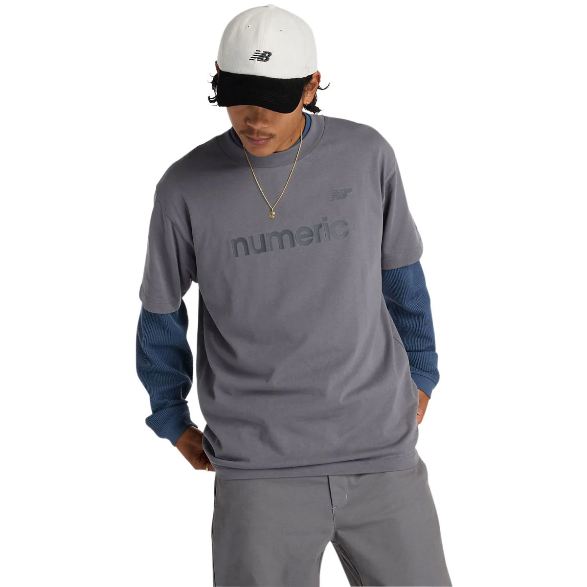 New Balance Numeric Cotton T-Shirt - Castlerock - Image 2