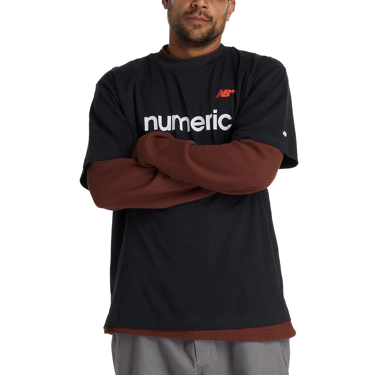 New Balance Numeric Linear Logo T-Shirt - Black - Image 2