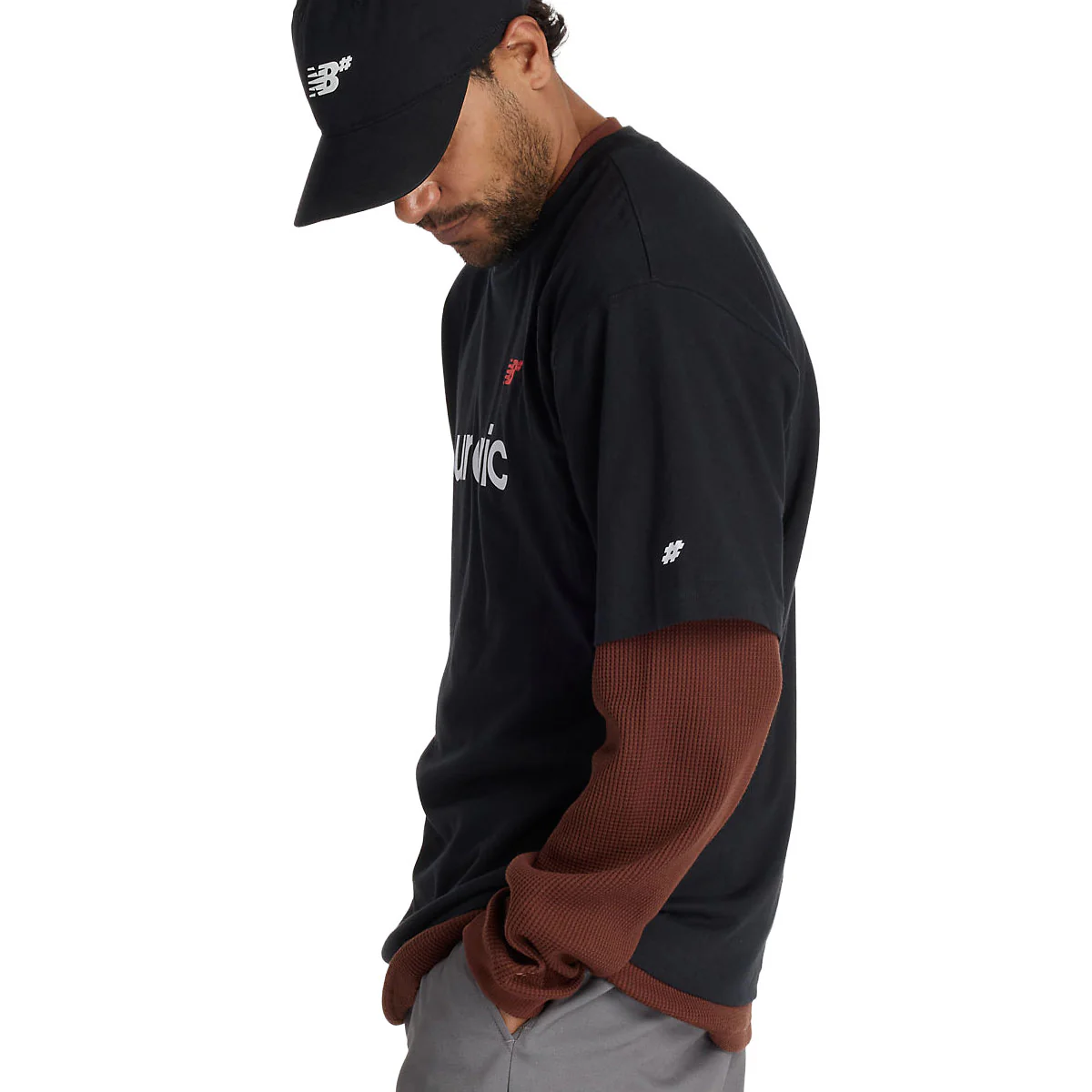 New Balance Numeric Linear Logo T-Shirt - Black - Image 3