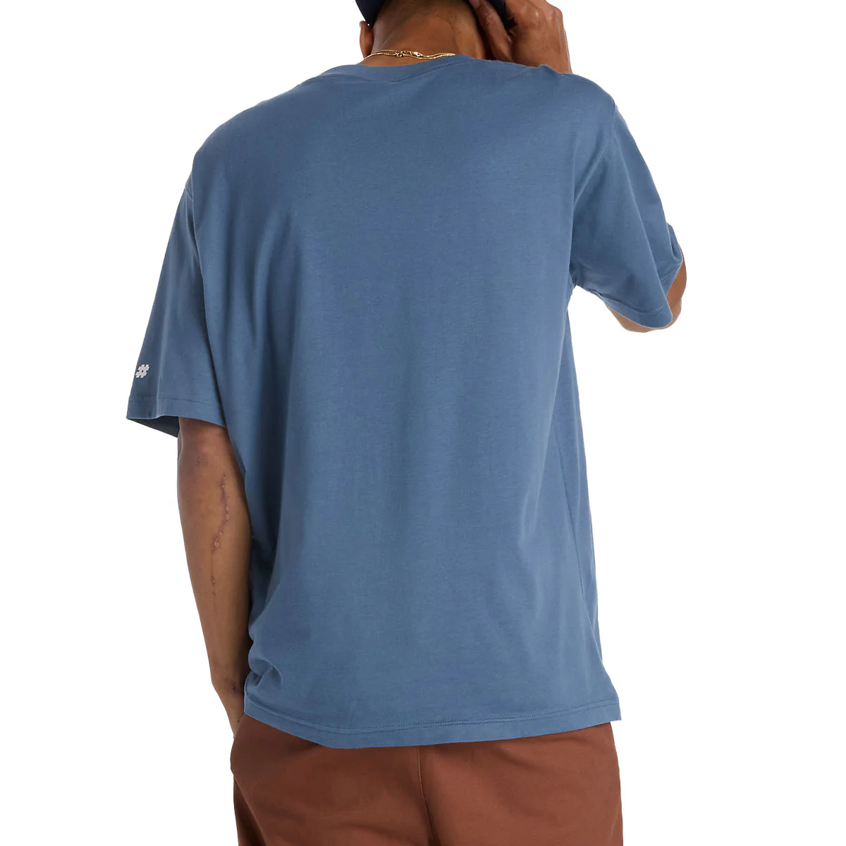 New Balance Numeric Linear Logo T-Shirt - Blue - Image 4