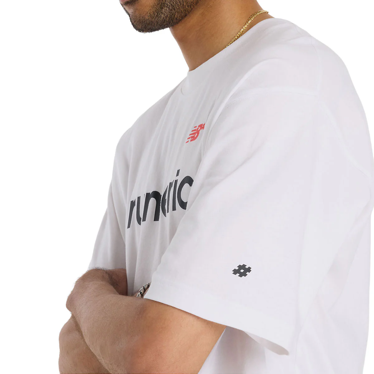 New Balance Numeric Linear Logo T-Shirt - White - Image 4