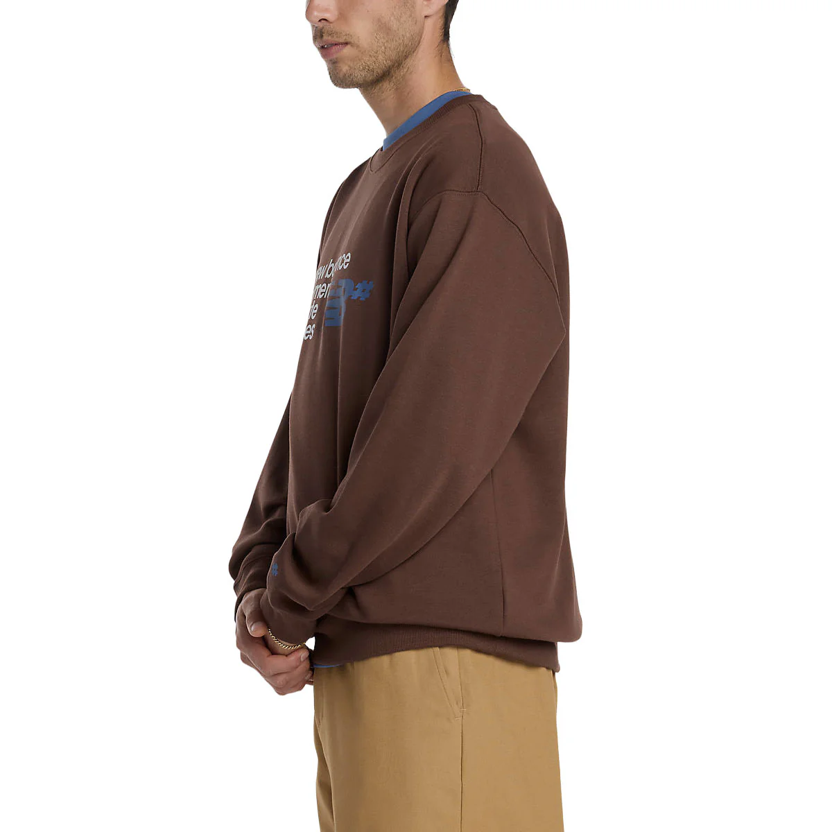 New Balance Numeric Logo Sweatshirt - Pumpernickel - Image 3