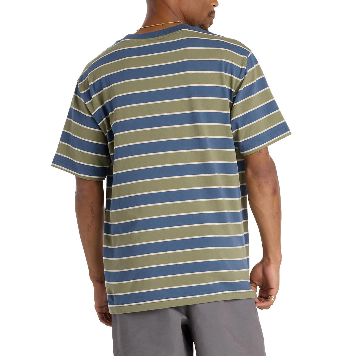 New Balance Numeric Thin Stripe T-Shirt - Blue - Image 5