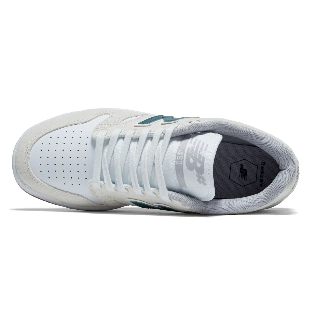 New Balance 480 Shoes - Sea Salt/Vintage Teal - Image 3