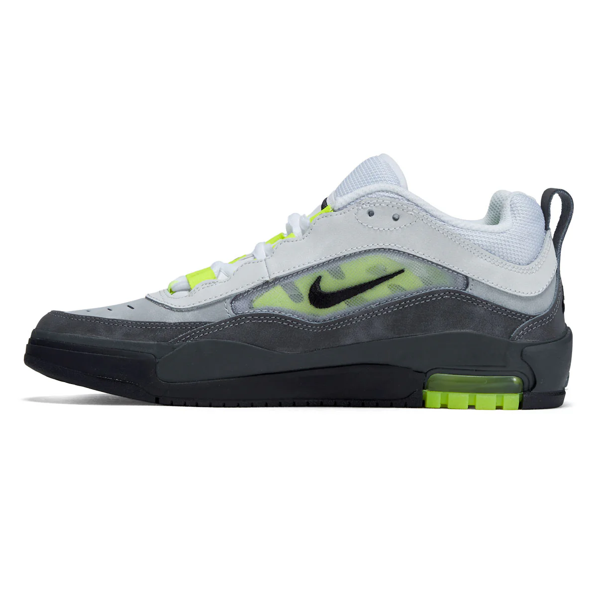 Nike SB Air Max Ishod Shoes - Black/Neon Yellow/Anthracite/Light Grey - Image 2