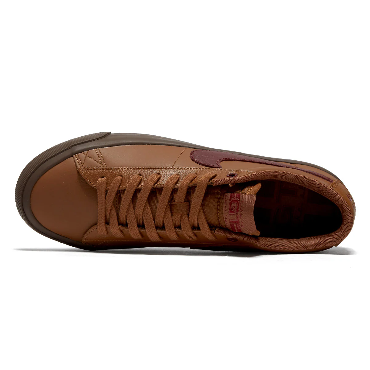 Nike SB Blazer Low Pro GT Shoes - Light British Tan/Dark Team Red - Image 3