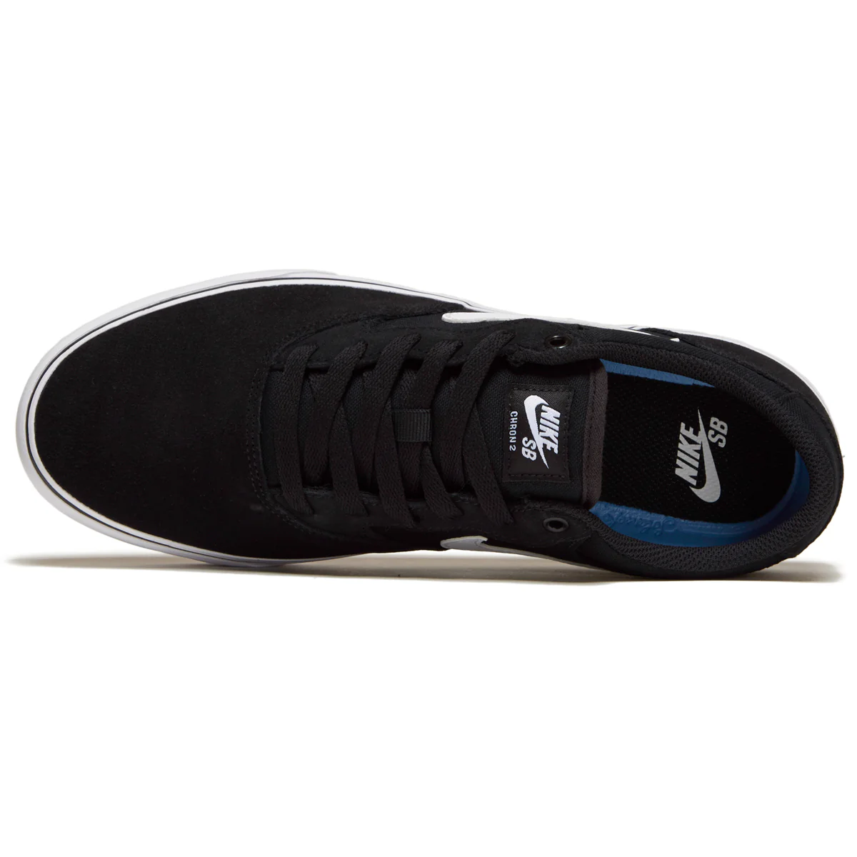 Nike SB Chron 2 Shoes - Black/White/Black - Image 3