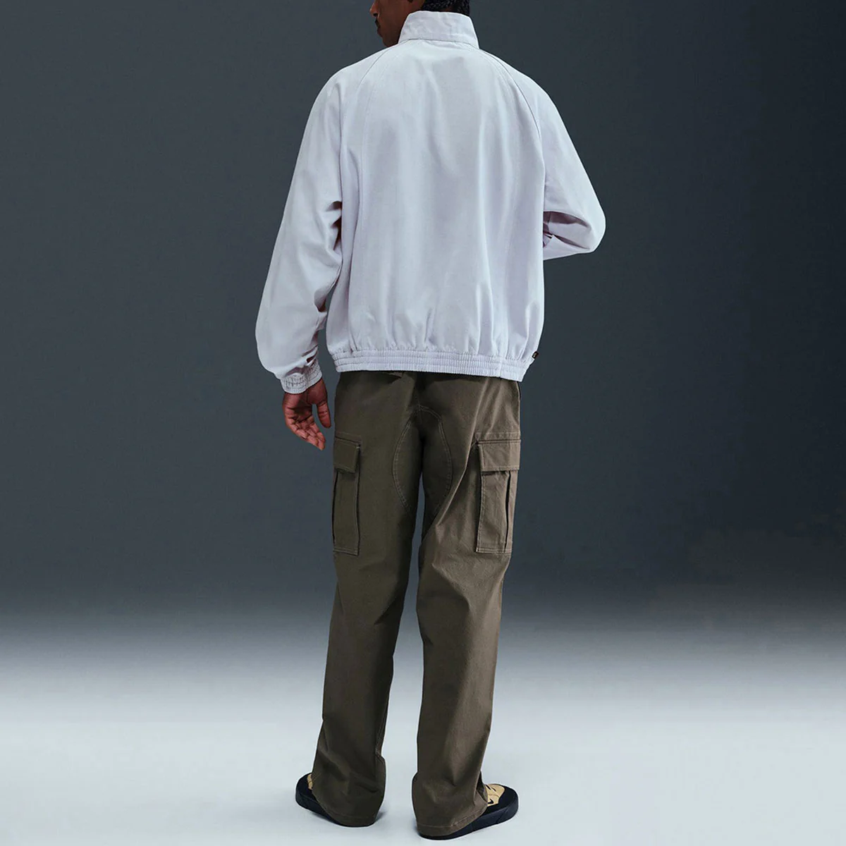 Nike SB Denim Zip Up Track Jacket - Football Grey/White - Image 4