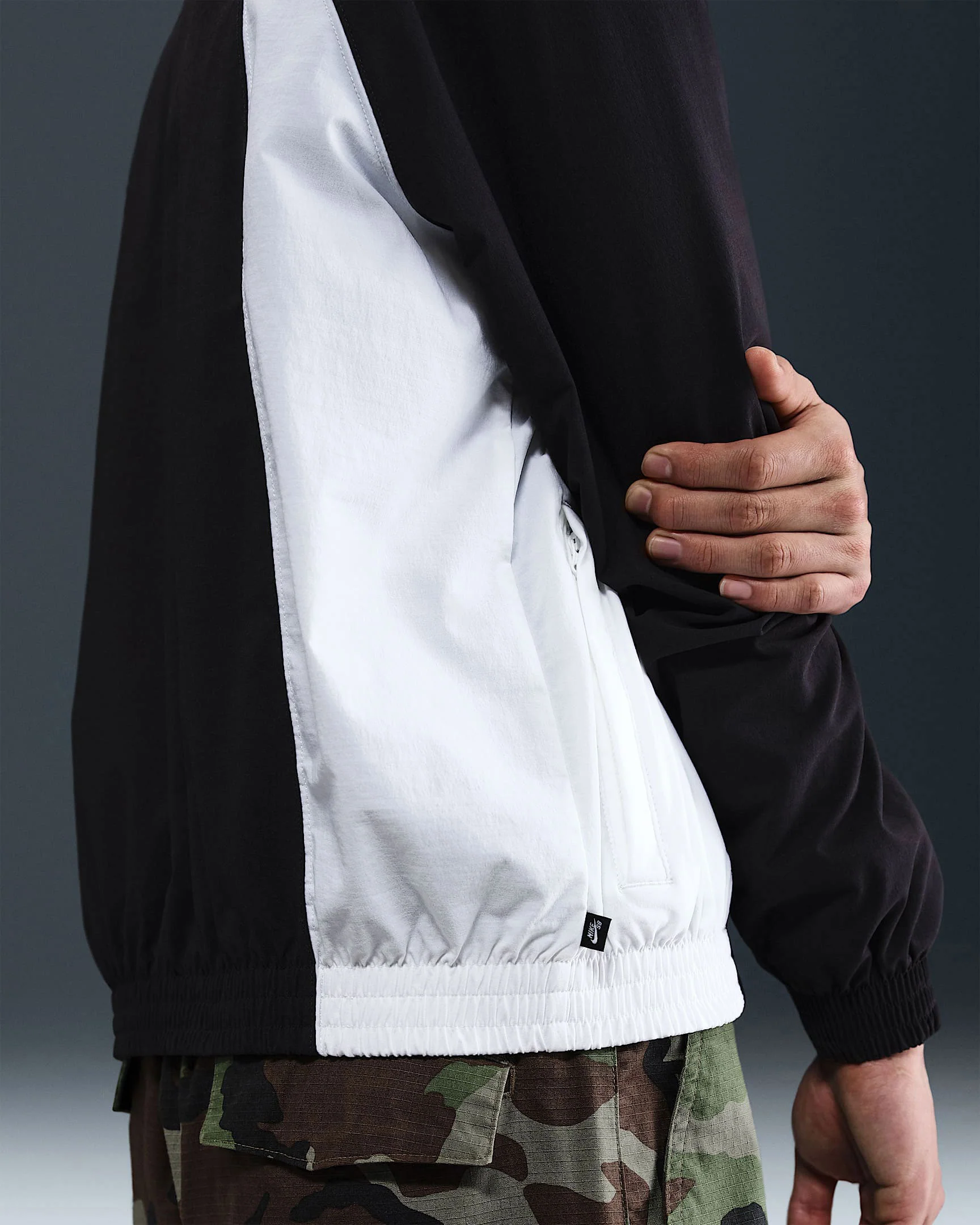 Nike SB Dri-Fit Woven Full-Zip Jacket - Black/White/White - Image 5