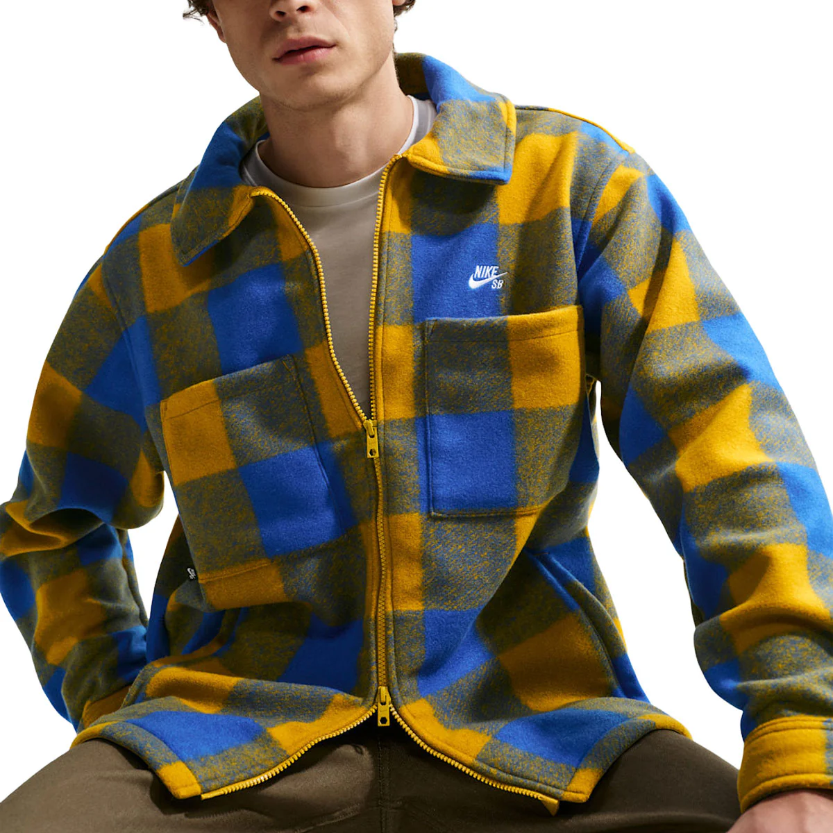 Nike SB Essentials Shacket Jacket - Hyper Royal/Peat Moss - Image 3
