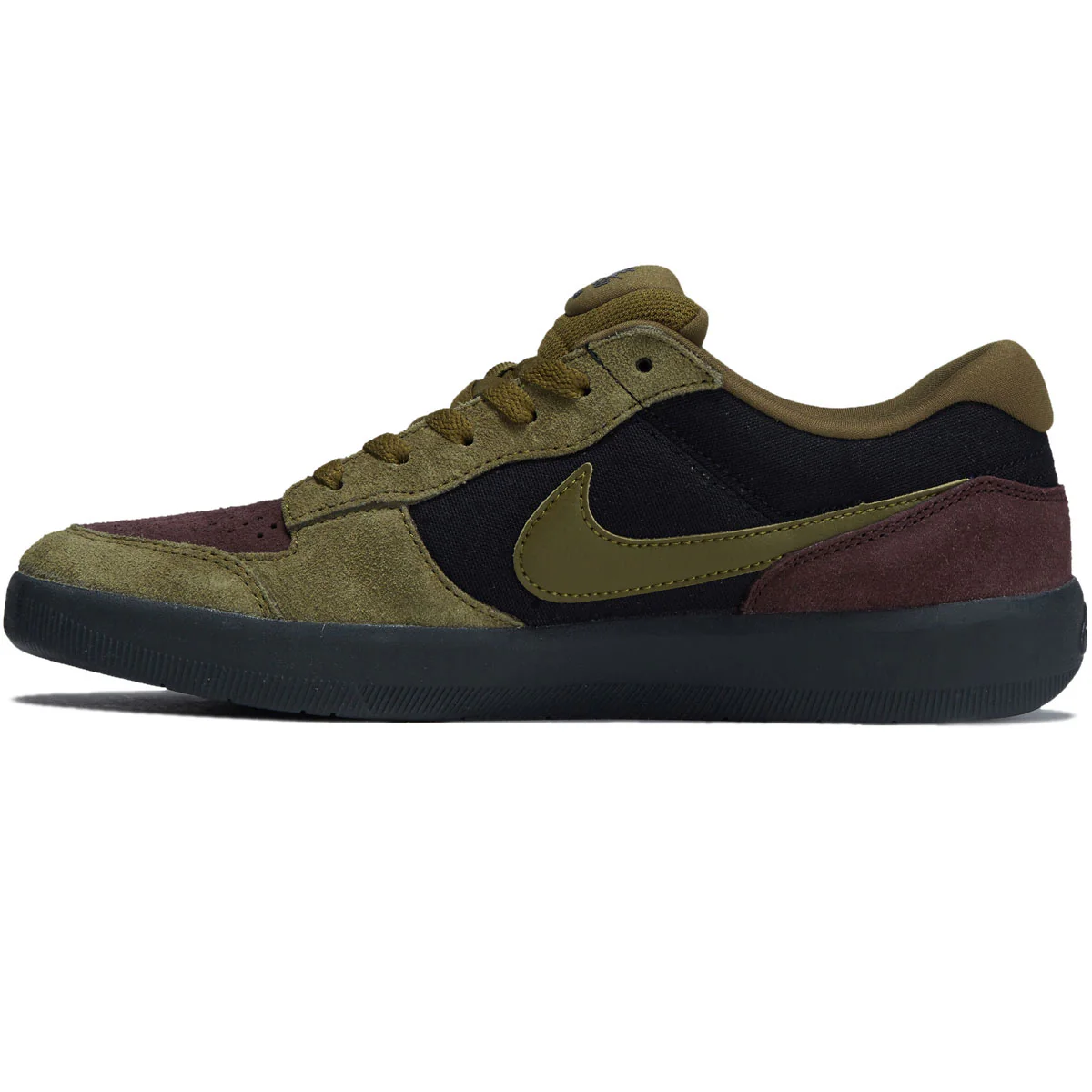 Nike SB Force 58 Shoes - Black/Olive Flak/Burgundy Crush/Off Noir - Image 2