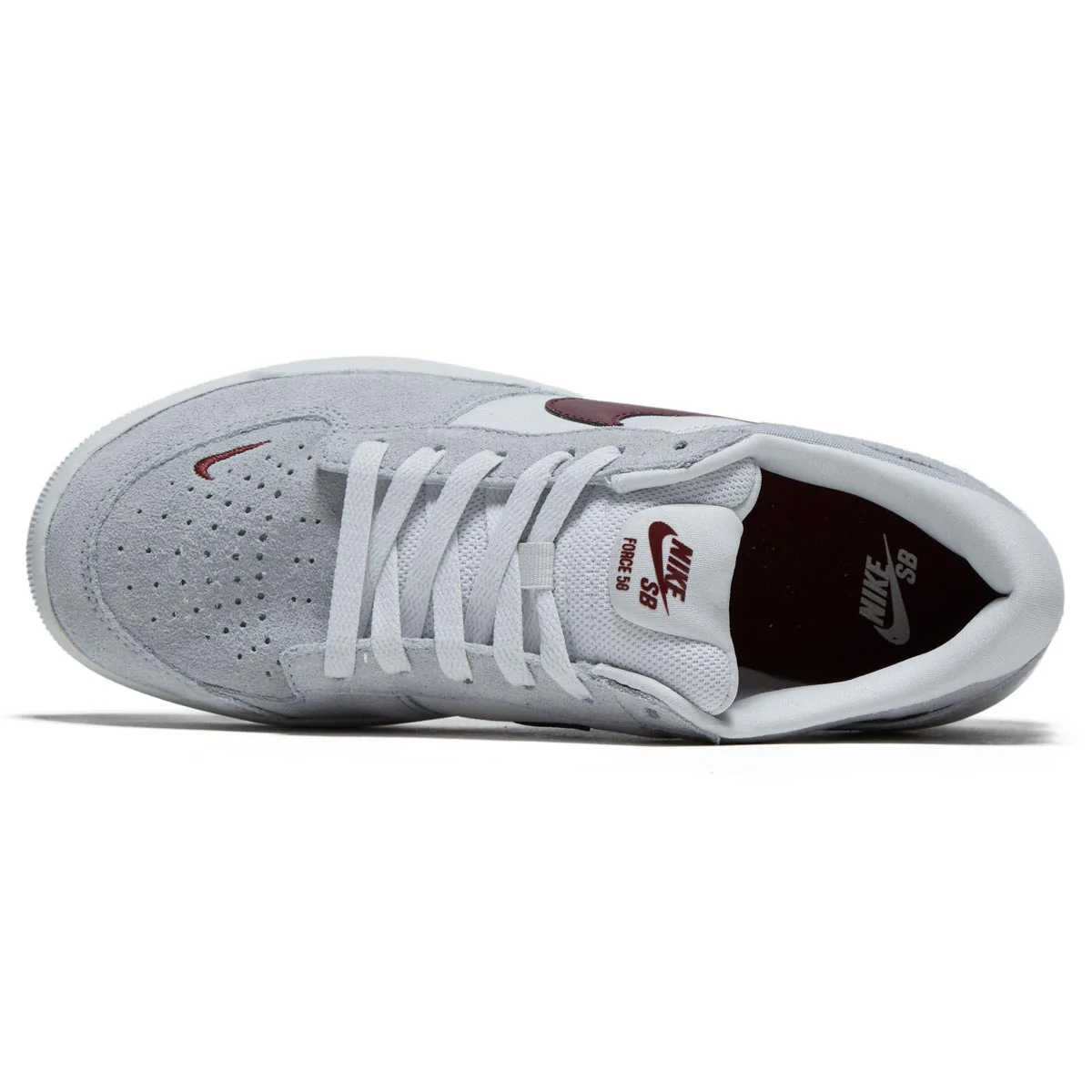Nike SB Force 58 Shoes - Platinum Tint/Dark Team Red/Wolf Grey - Image 3