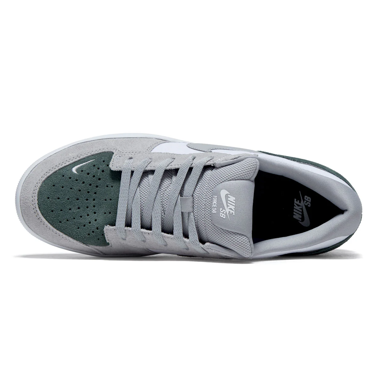 Nike SB Force 58 Shoes - White/Flat Silver/Fir/White - Image 3
