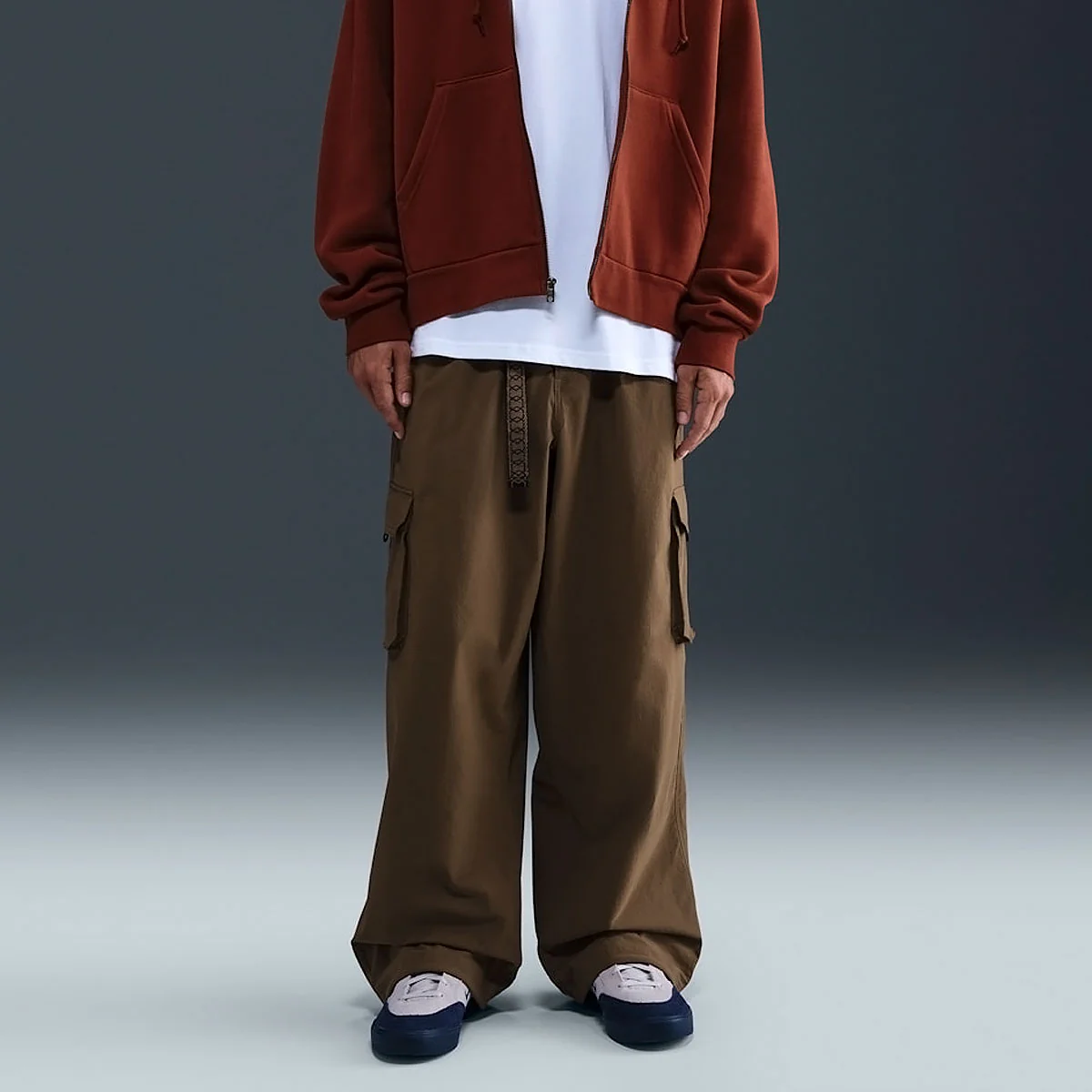 Nike SB Kearny Cargo Pants - Mosswood Brown/White - Image 5