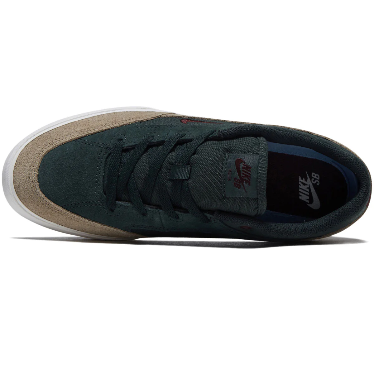 Nike SB Malor Shoes - Seaweed/Burgundy Crush/Khaki/Phantom - Image 3