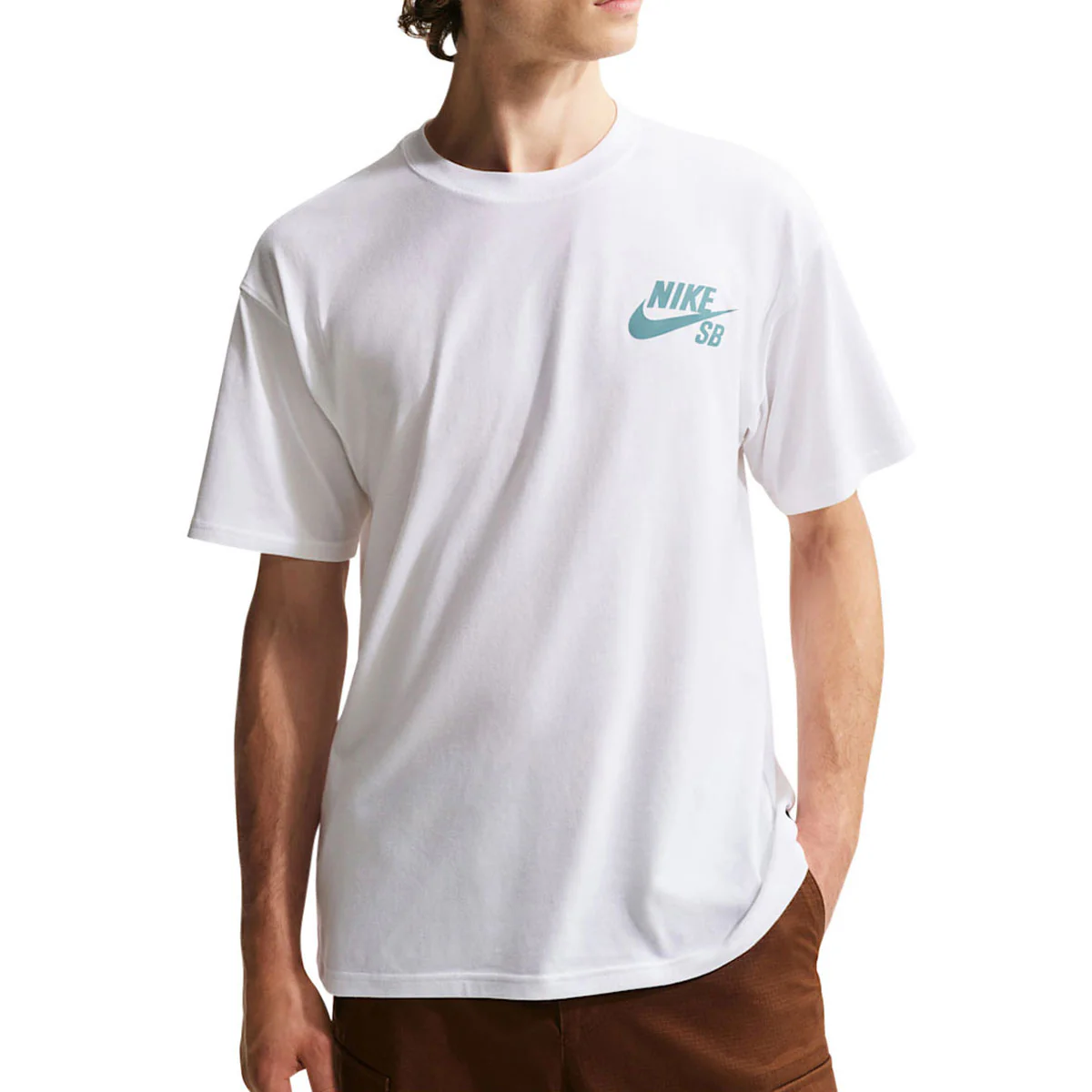 Nike SB New Logo T-Shirt - White/Blue - Image 2