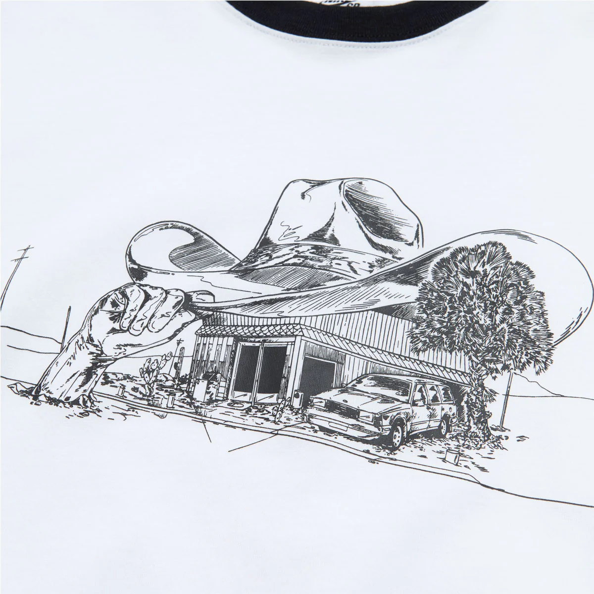 Nike SB Roadside Ringer T-Shirt - White/Black - Image 5