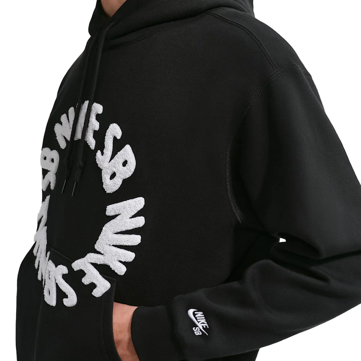 Nike SB Rolling Hoodie - Black/White - Image 2