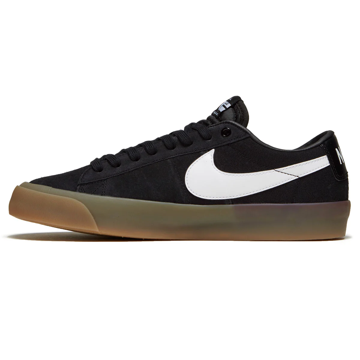 Nike SB Zoom Blazer Low Pro GT Shoes - Black/White/Black/Gum Light Brown - Image 2