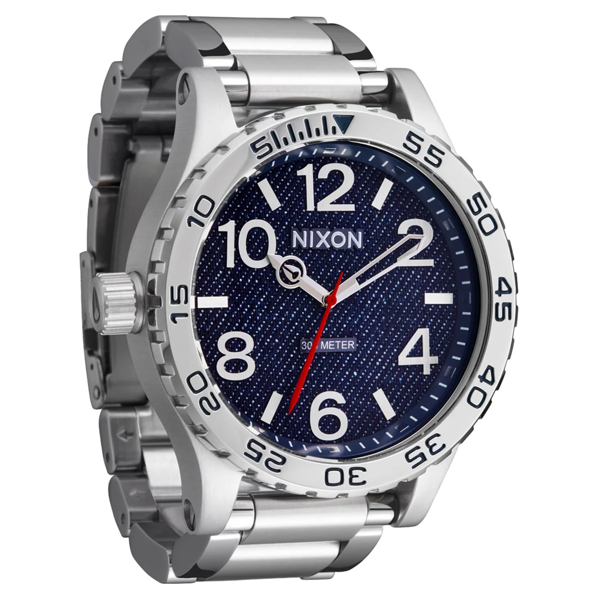 Nixon 51-30 Chrono Watch - Silver/Denim - Image 3