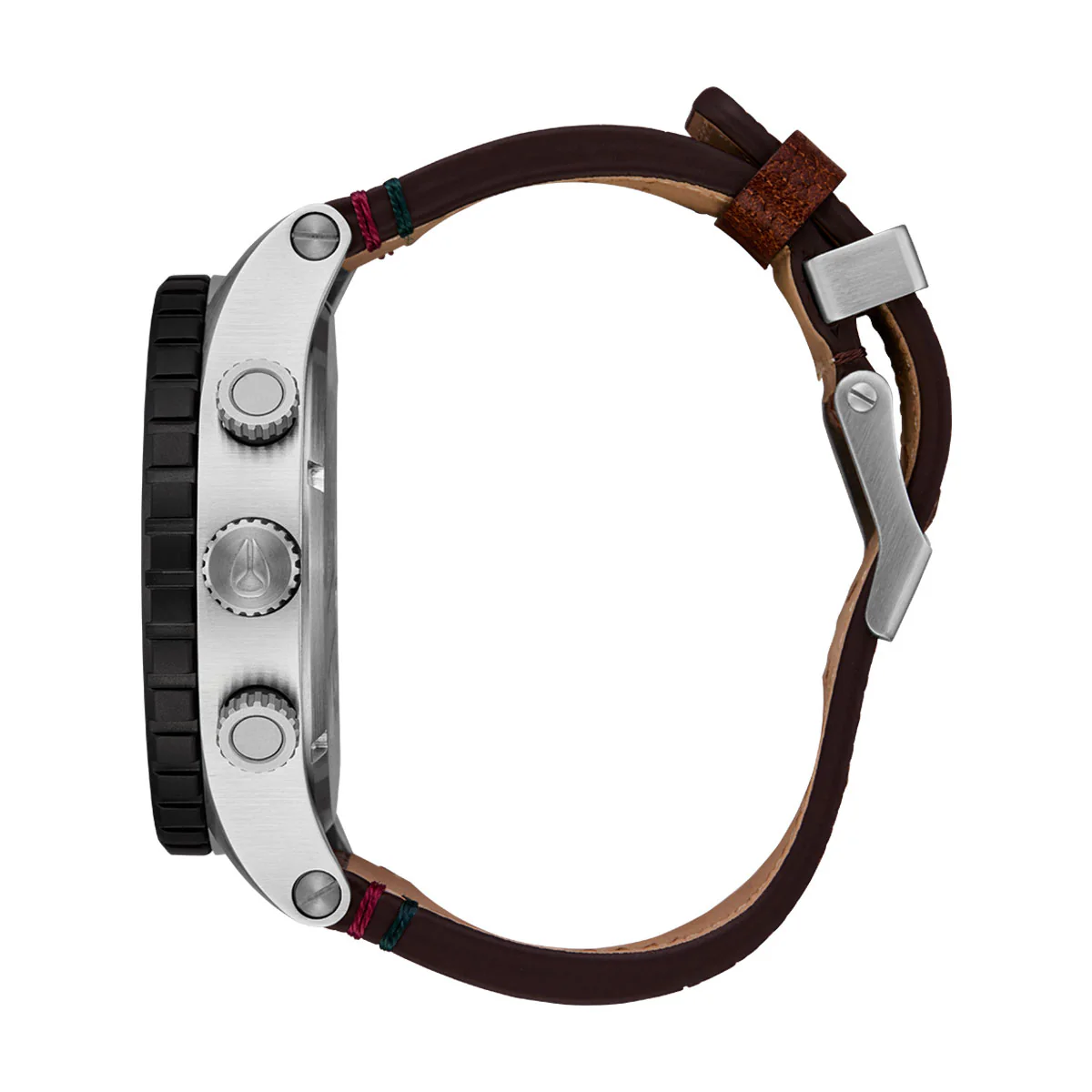 Nixon 51-30 Chrono Watch - Silver/Rosewood/Chocolate - Image 3