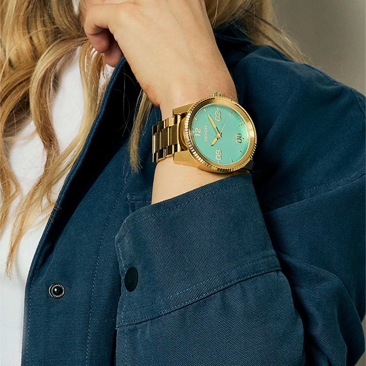 Nixon Corporal SS Watch - Gold/Turquoise/Gold - Image 5