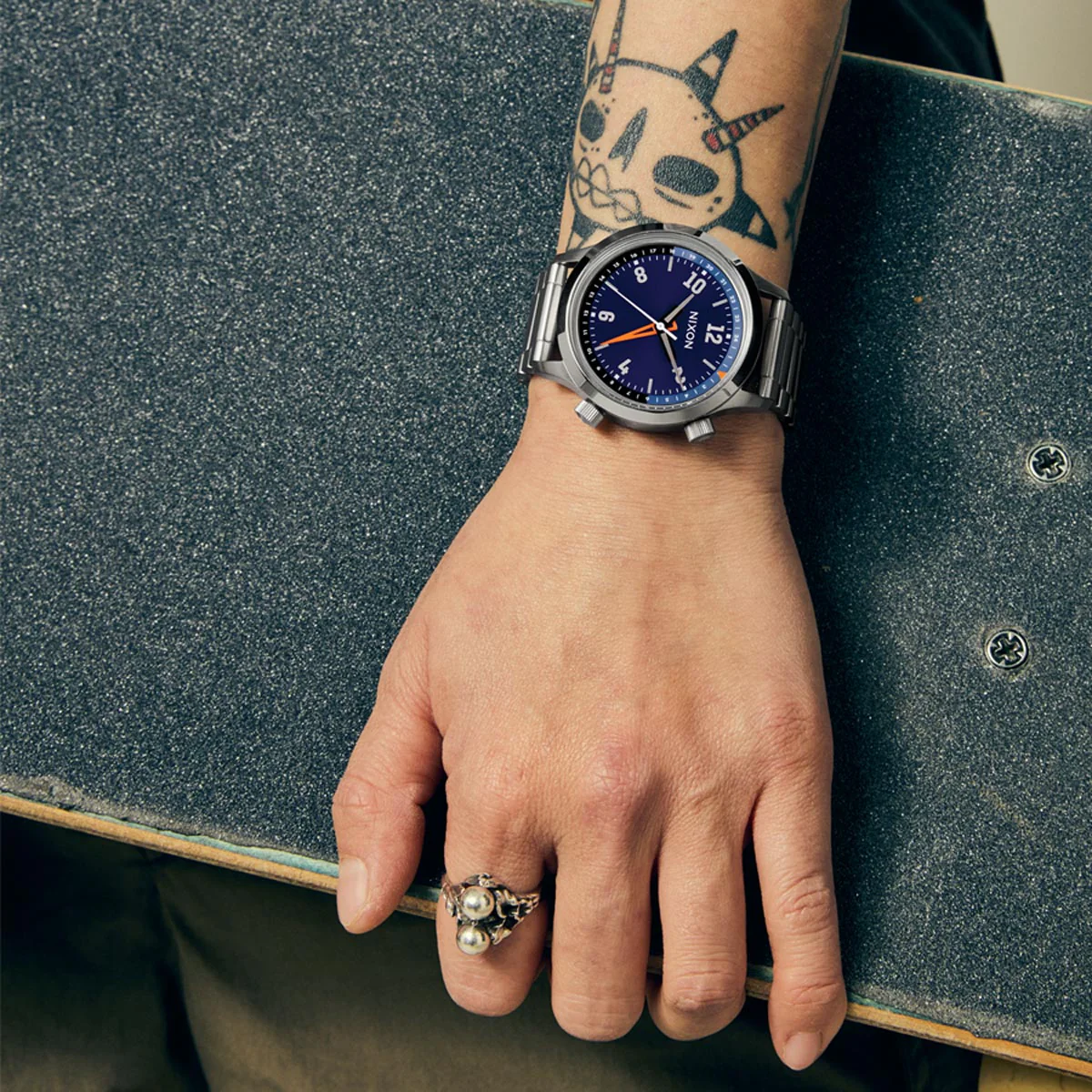 Nixon Drifter 40 Watch - Silver/Midnight Sunray - Image 5