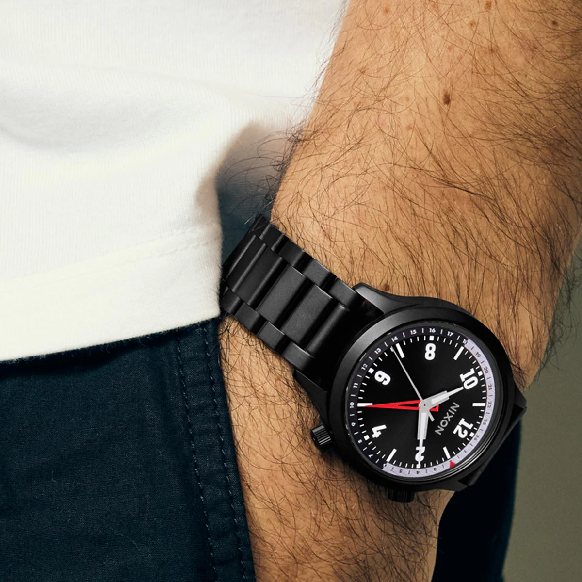 Nixon Drifter 40 Watch - Super Black/Black Sunray - Image 5
