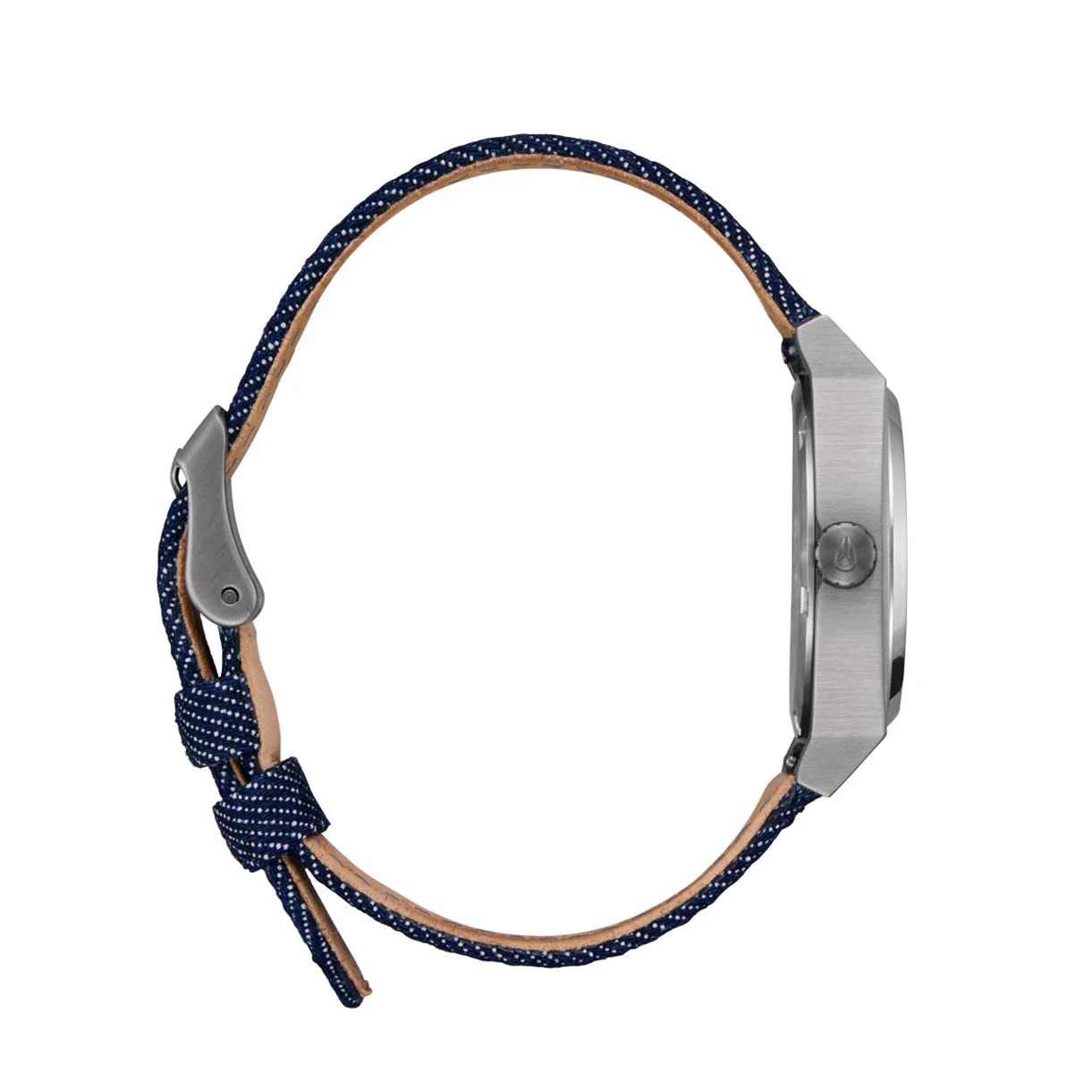 Nixon Medium Time Teller Denim Watch - Silver/Indigo/Denim - Image 3