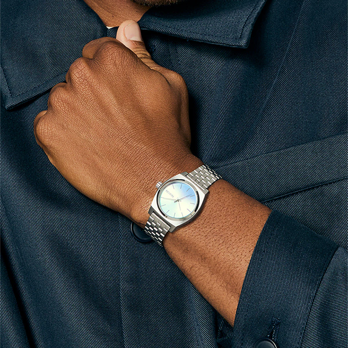 Nixon Medium Time Teller Watch - Silver/Dusk - Image 5
