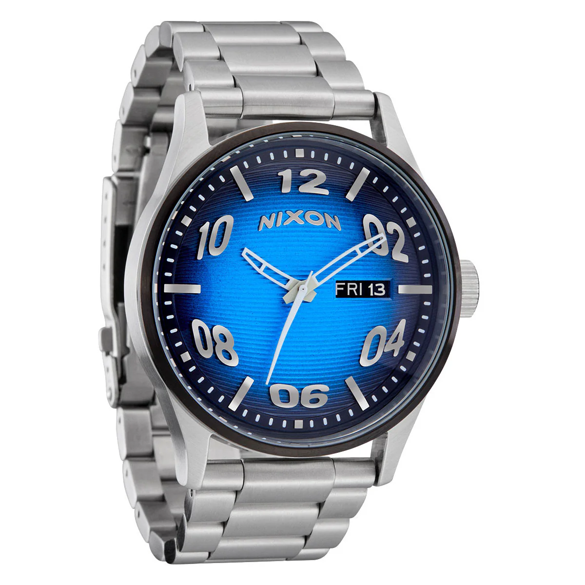 Nixon Sentry Stainless Steel Watch - Fisheye/Silver/Polar Blue - Image 2