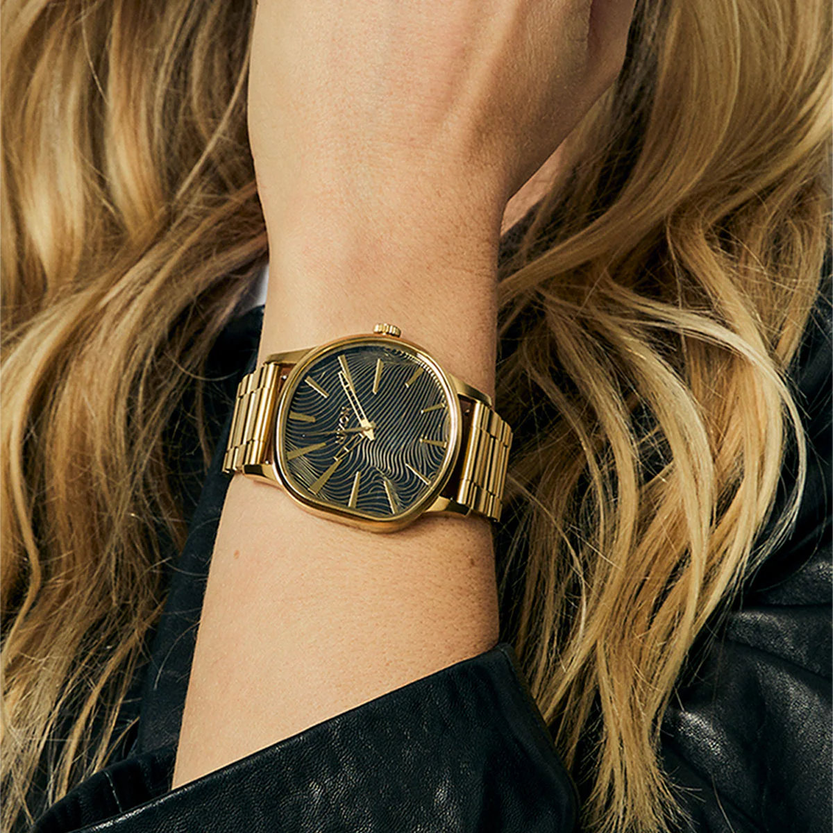 Nixon Sentry Wobble Watch - 4th Dim Gold/Black - Image 5