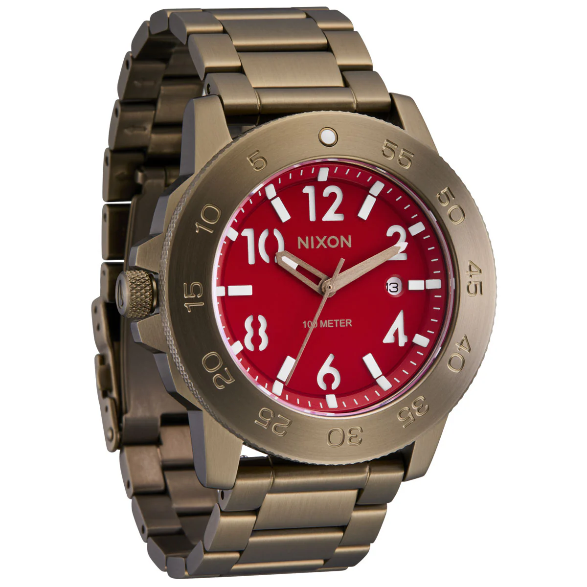 Nixon Smyth 44 Watch - Khaki/Red - Image 3