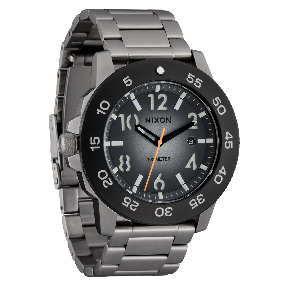 Nixon Smyth 44 Watch - Silver/Tunnel Black Ombre - Image 2