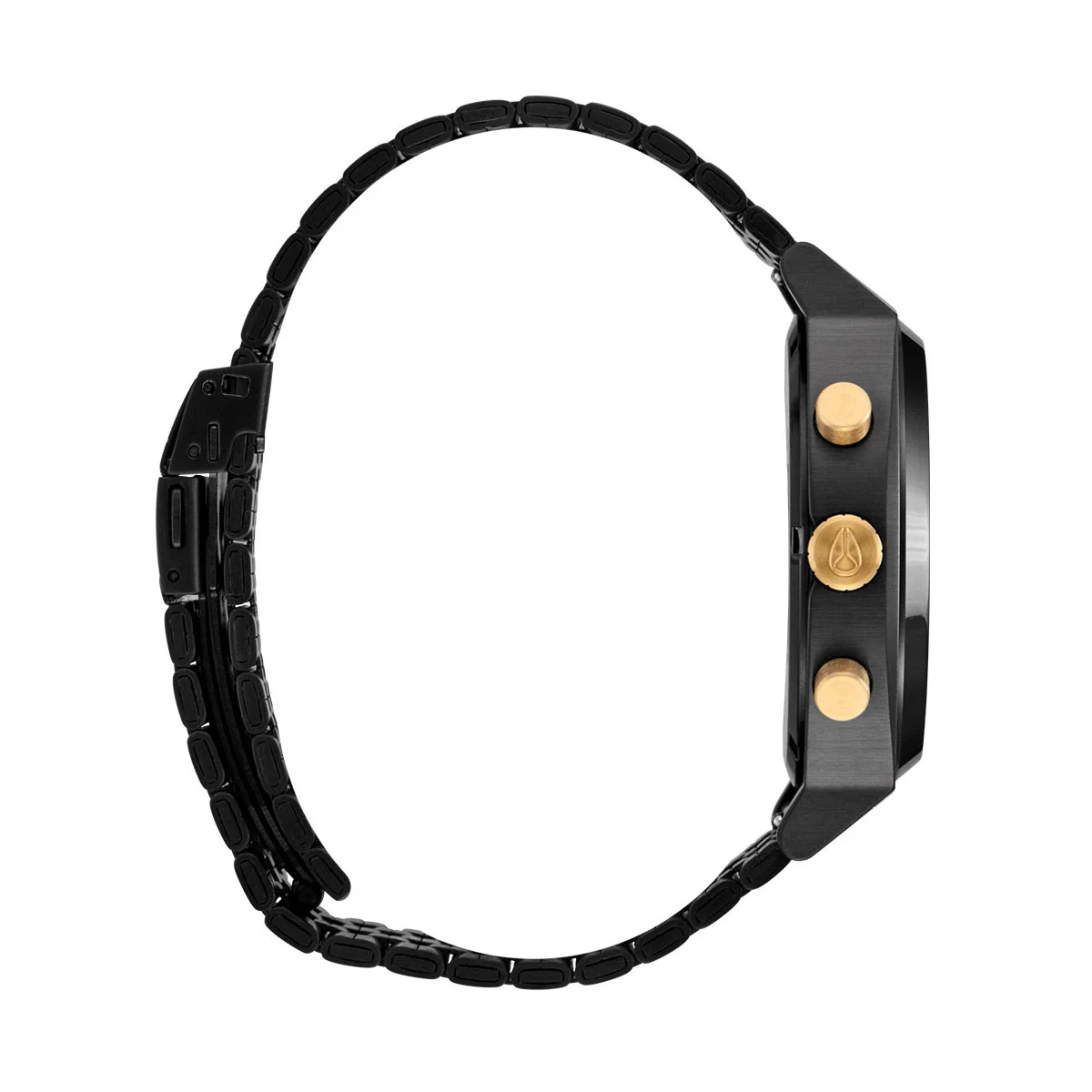 Nixon Time Teller Chrono Watch - Black/Black/Gold - Image 2