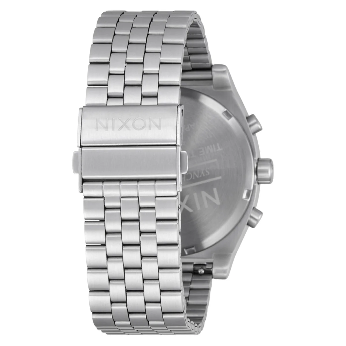 Nixon Time Teller Chrono Watch - Chrome/Black/Chrome Sunray - Image 4