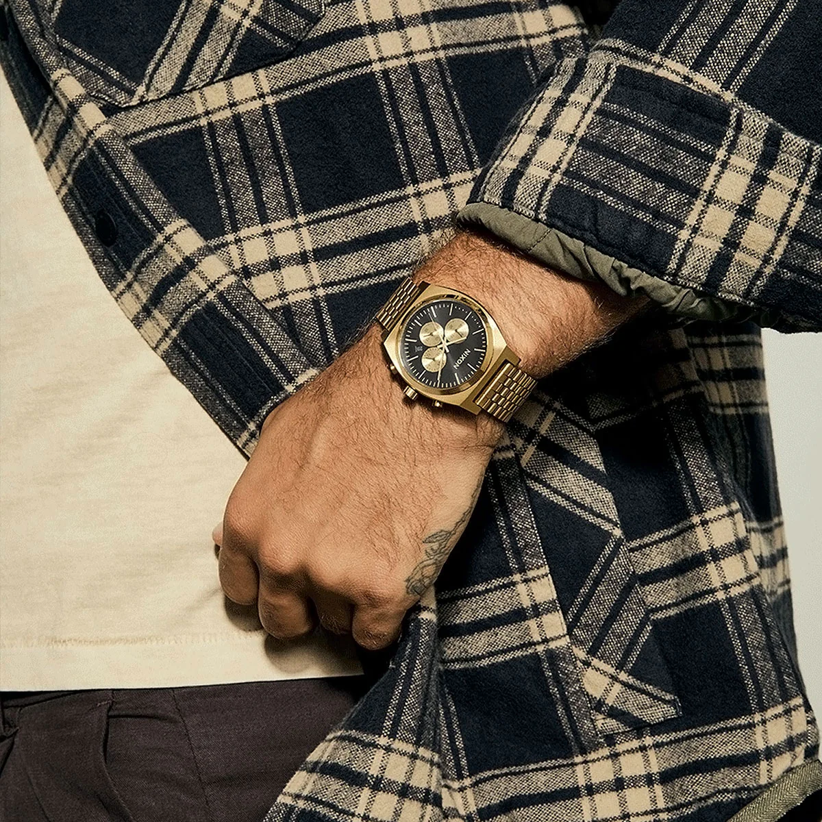 Nixon Time Teller Chrono Watch - Gold/Black/Gold - Image 5