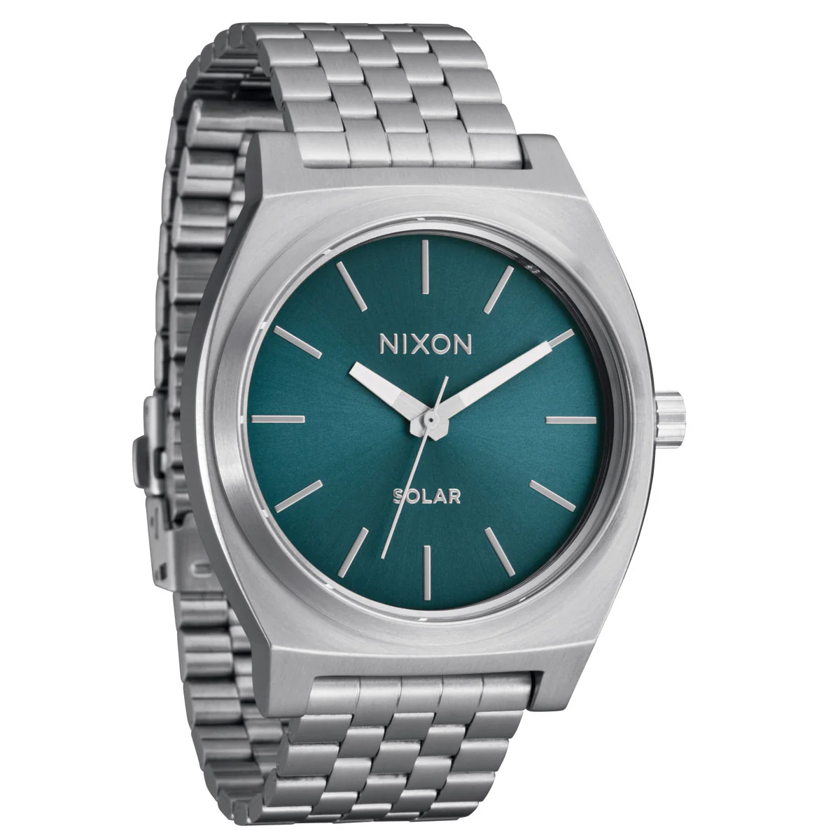 Nixon Time Teller Solar Watch - Silver/Dusty Blue Sunray - Image 4