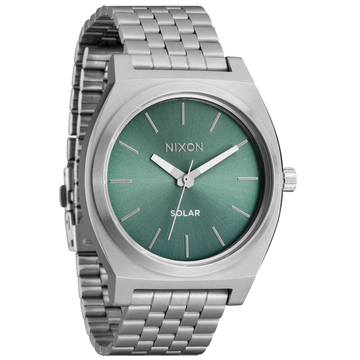 Nixon Time Teller Solar Watch - Silver/Jade Sunray - Image 4