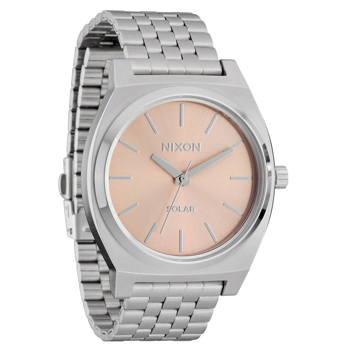Nixon Time Teller Solar Watch - Silver/Salmon - Image 2