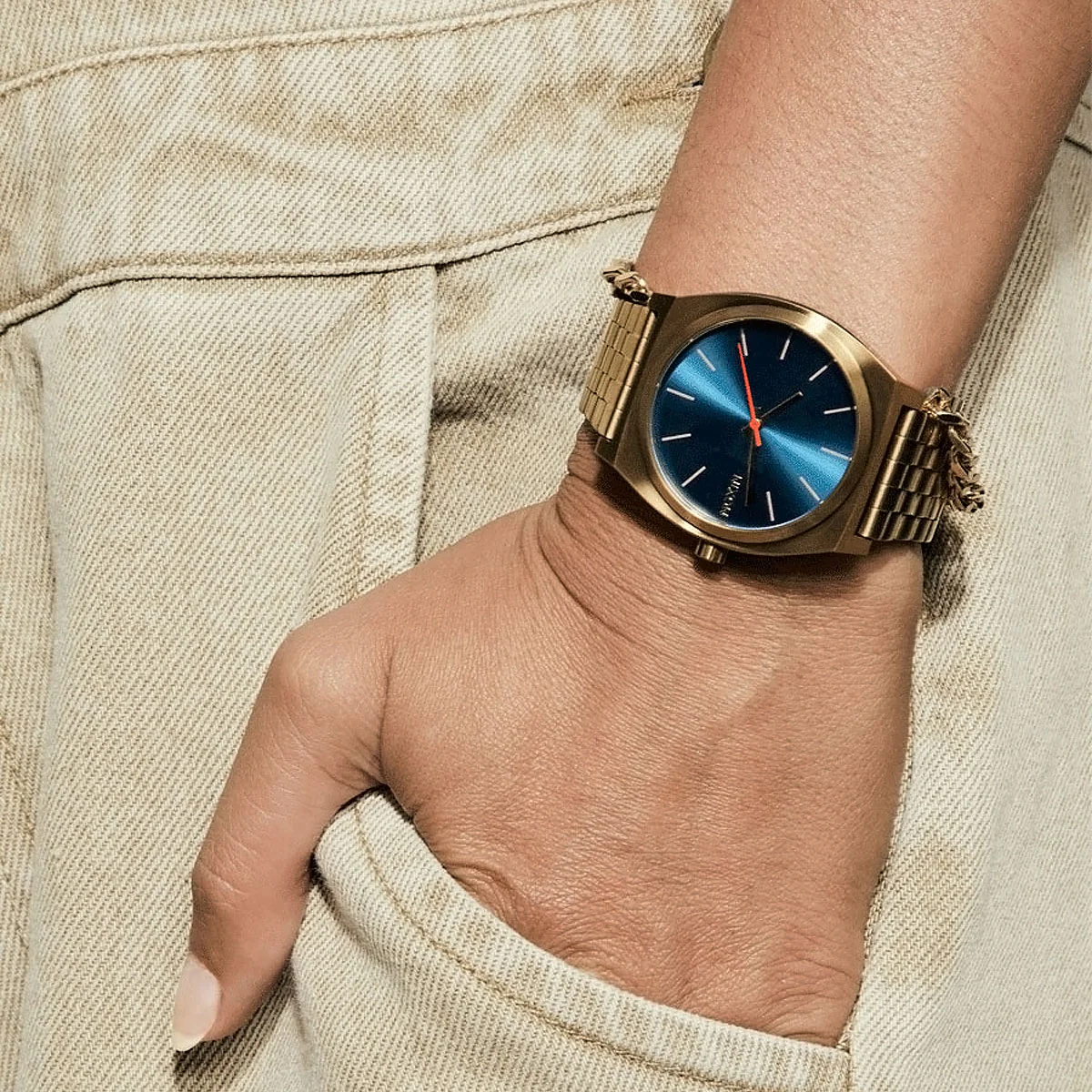 Nixon Time Teller Watch - Desert Gold/Arles Blue - Image 6