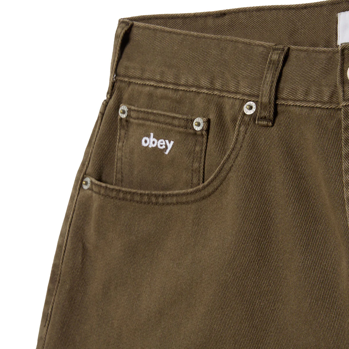 Obey Bigwig Baggy Denim Jeans - Wren Faded Wash - Image 3