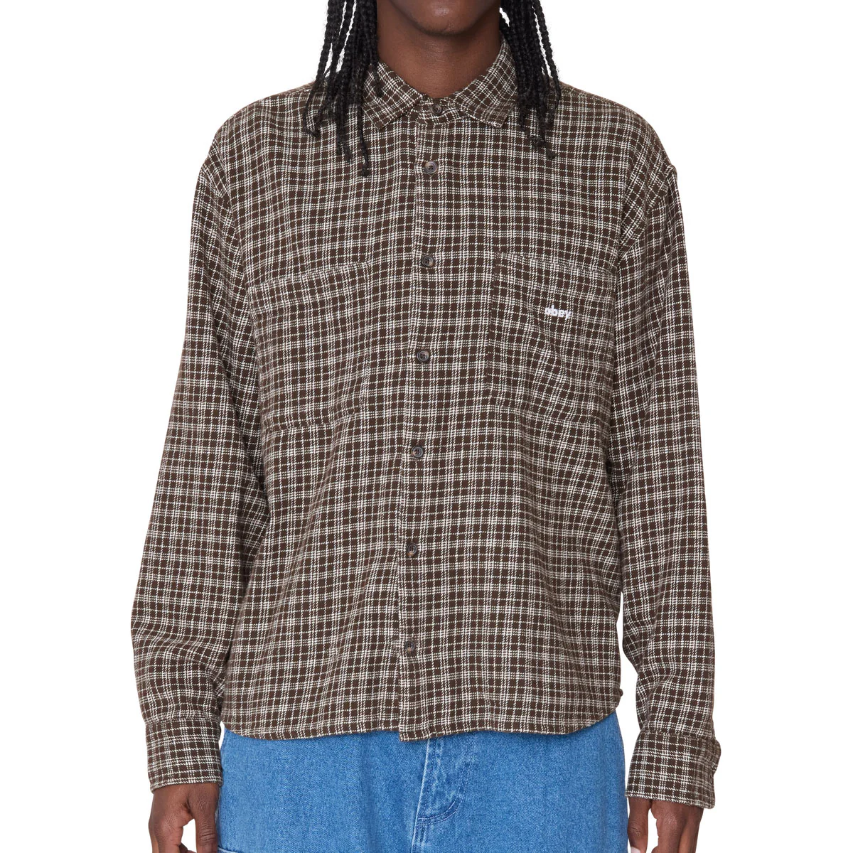 Obey Bigwig Rick Long Sleeve Shirt - Wren Multi - Image 4