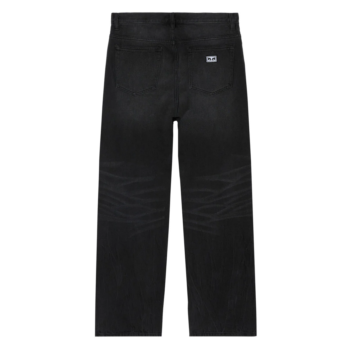 Obey Boxcar Straight Leg Denim Jeans - Heavy Vintage Black - Image 2
