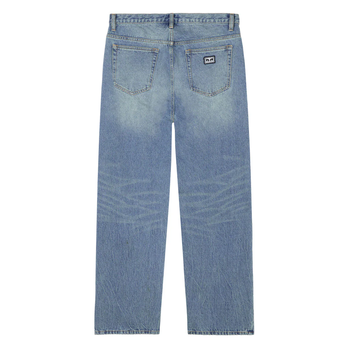 Obey Boxcar Straight Leg Denim Jeans - Heavy Vintage Indigo - Image 2