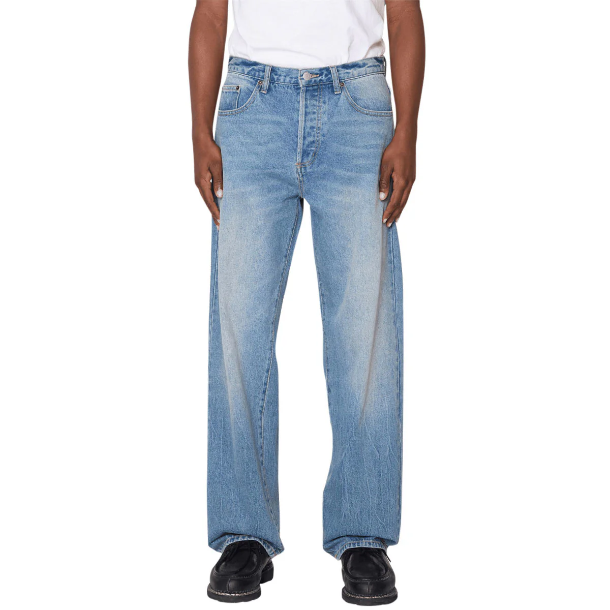 Obey Boxcar Straight Leg Denim Jeans - Heavy Vintage Indigo - Image 4