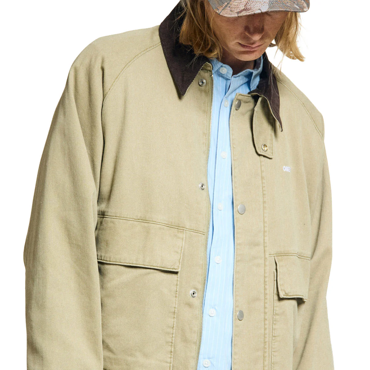 Obey Caden Work Jacket - Mermaid Faded Wash - Image 3