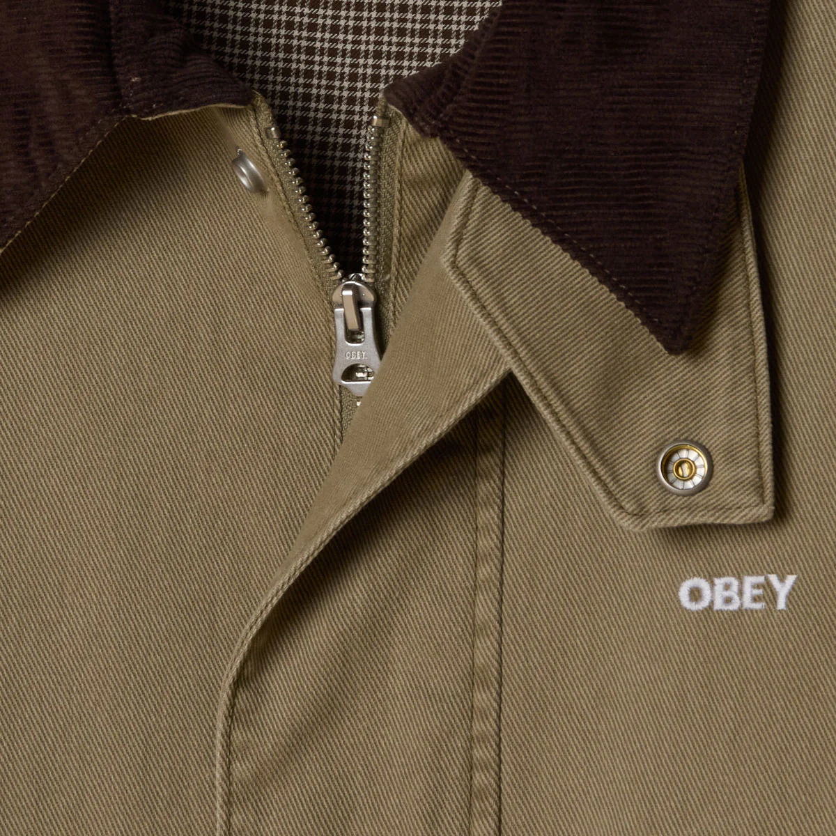 Obey Caden Work Jacket - Mermaid Faded Wash - Image 4